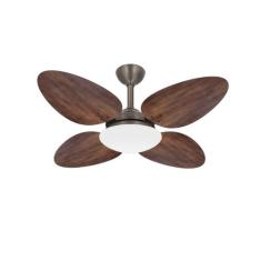 Ventilador Teto Sala 4 Pás Madeira Potente Trevo Ventax 220V, 220V