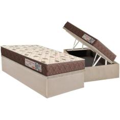 Conjunto Box Baú Solteiro: Colchão Espuma Orthoflex D28 Comfortpedic +