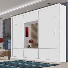 Guarda-Roupa Casal com Espelho 3 Portas de Correr Lotse Espresso Móvei