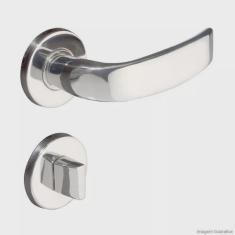 Fechadura Banheiro Pado Victoria Roseta Redonda Cromada 55Mm