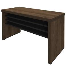 Mesa Para Escritório 135cm Tamburato A06 Marrom-preto - Mpozenato