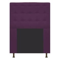 Cabeceira Estofada Dama 90 Cm Solteiro Roxo Adj Decor
