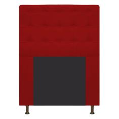 Cabeceira Estofada Dama 90 Cm Solteiro Vermelho Adj Decor