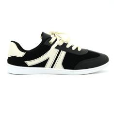 Tenis Moleca 5605.472 Flatform Baixo Tendencia Moda Feminino, 37, Pret