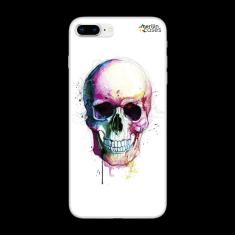 Capinha para Celular Caveira Aquarela Merilin Cases TPU de Alta Qualidade