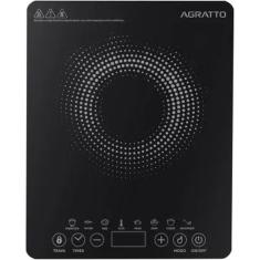 Cooktop Indução 1200W Vitrocerâmico 1 Boca Preto ACKI01-01 Agratto 110V