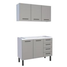 Cozinha Completa Gabinete Para Pia 120 e Armário Aéreo Juno/Apolo 4 Ga