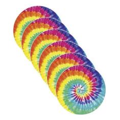 Sousplat Tie Dye - NSW, 6 Peças, com base