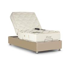 Cama Box Motorizada Solteiro Herval, Com Massageador, Molas Ensacadas 101 cm