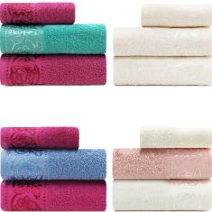 Jogo de Toalhas 3 Peças Banho + Rosto Algodão Verona Atlântica - Emcompre