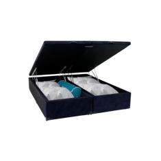 Base Box Baú Queen 158x198 Suede - PH&S, Preto