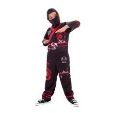 Fantasia Ninja Infantil Longo, Tartaruga, Samurai, Carnaval - Fantasia
