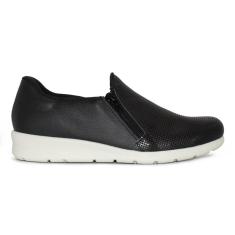 Tênis Usaflex Em Couro Slip On Zíper MM1801-Feminino