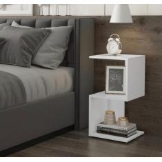 Escrivaninha Para Quarto Em Formato De S - Branco Tx - Montalar