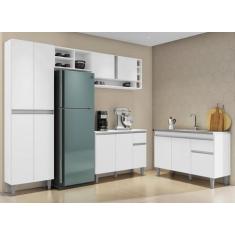 Cozinha Modulada Vanessa Com Balcão Para Pia 120mt Tatiane Sem Tampo B