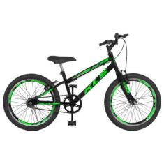 Bicicleta Aro 20 Kls Free Gold V-Brake Mtb, Preto, Verde