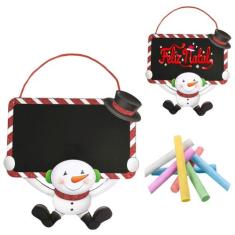 Quadro Enfeite Decoração de Natal Lousa Porta Recados Parede - Inter, 