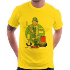 Camiseta Mecânico - Foca na Moda, Amarelo, P