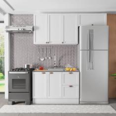 Cozinha Modulada 3 Peças 6 Portas 2 Gavetas com Balcão para Pia Unna