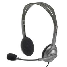 Headset com fio Logitech H111 com Microfone com Redução de Ruído e Conexão 3,5mm