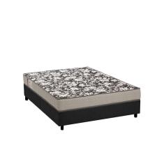 Cama Box Casal: Colchão Espuma Ortobom Physical Ultra Resistente + Base Crc Suede Gray(138X188)