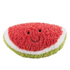 Pelúcia Melancia Com Rosto Feliz Fofo Frutinha 25cm