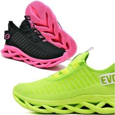 Tênis Feminino Masculino Running Academia Treino Kit 2 Peças-Masculino