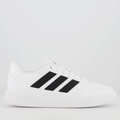 Tênis Adidas Courtblock II Branco e Preto-Masculino