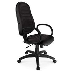 Cadeira Presidente Giratória Martiflex Tescaro TES0232PT95PTCOPT Couríssimo Preto