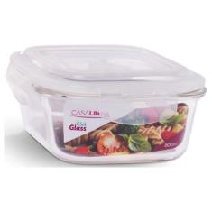 Pote Vidro Hermético Marmita Mantimento Tampa Plástico 800ml