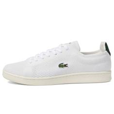 Lacoste Tênis masculino Carnaby Piqué, Branco/Verde, 41