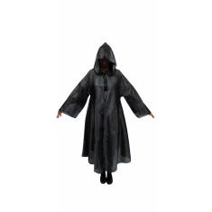 Fantasia Halloween Capa da Morte com Capuz Mago Pânico Adulto