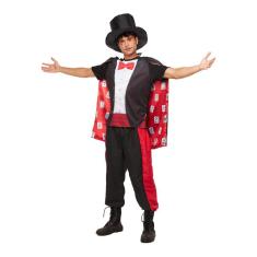 Fantasia Mágico Adulto Roupa de Carnaval com Cartola e Capa