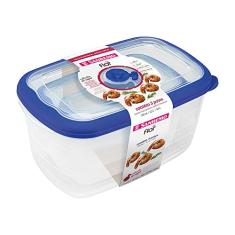 Sanremo - Conjunto com 3 Sanremo - Potes Herméticos Plástico Retangular, Linha Flor