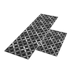 Tapete Passadeira de Cozinha Stars Pt 120x40 + Capacho 60x40 - Style B