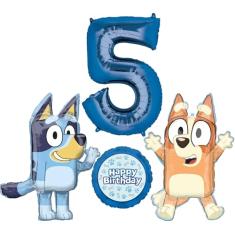 Bluey and Bingo 5th Birthday Party Supplies Balloon Bouquet Decorations