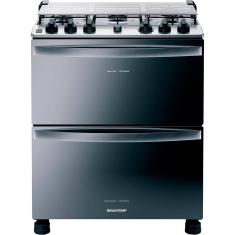 Fogão de Piso Brastemp BFD5NCR 5 Bocas Duplo Forno Inox