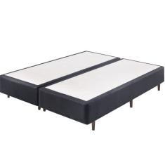 Base Box Somiê Queen Uni 37X158X198Cm Ecoflex Azul Marinho