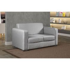 Sofá Para Sala De Estar 2 Lugares 150cm Basic Cinza Claro