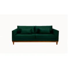 Sofá Chesterfield London Suede Verde Musgo - Novo Encanto