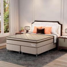 Cama Box com Colchão King Supreme Mola Ensacada (72x193x203) Dourado -