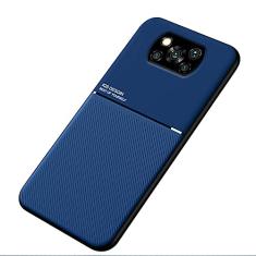 Kepuch Mowen Case Capas Placa de Metal Embutida para Xiaomi Poco X3 /X3 NFC - Azul