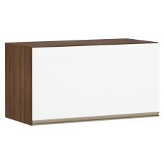 Armário Cozinha 70 Cm 1 Porta Dourado Com Branco Polar