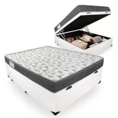 Cama Box Com Baú Casal + Colchão De Espuma D33 Ortobom ISO 100 65x138x188