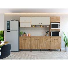 Cozinha Completa 12 Portas 1 Gaveta MB 9002 Torino Mel/Off White