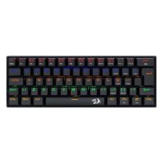 Teclado Mecânico Gamer Redragon Lakshmi, LED Rainbow, Switch Red, ABNT2, Preto