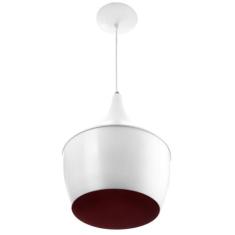 Luminária Pendente Gourmet Balão 32X25cm Em Aluminio Branco - MARRYLUZ