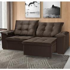 Sofá Retrátil e Reclinável 3 Lugares 230cm Cianita - Nabas Estofados