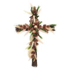 Guirlanda Natalina Cruz Sagrada Familia Enfeite De Natal