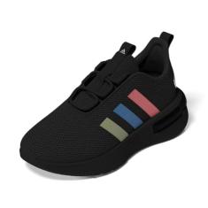 adidas Tênis infantil unissex Racer Tr23 (criança pequena), Preto/prata metálico/preto, 17